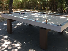 Jon Harris enjoys his South Beach table from All Weather Billiards in California Wine Country