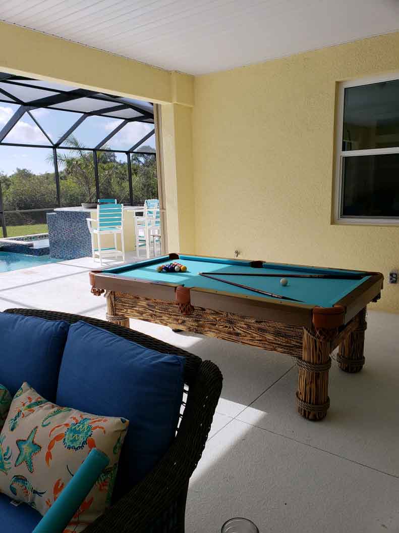 Caribbean Outdoor Pool Table Pool-Side from R&R Outdoors, Inc. All Weather Billiards