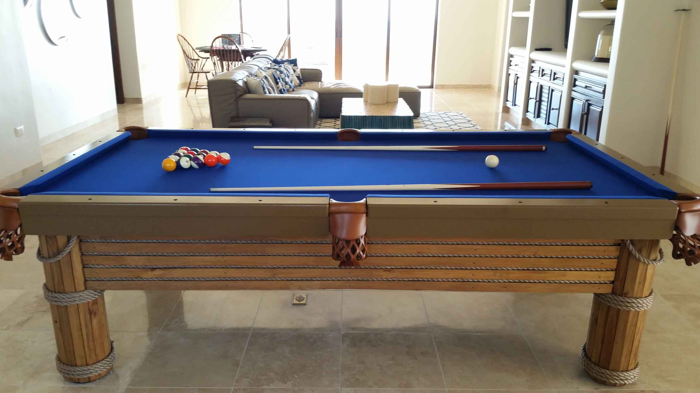 R&R Outdoors Caribbean pool table made for a client in Cabo San Lucas, Mexico