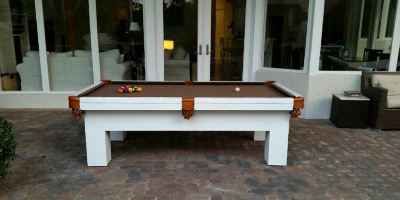 Orion custom outdoor pool table by R&R Outdoors, All Weather Billiards