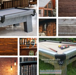 Rustic Pool Table Design Inspiration Board | R&R Outdoors: Outdoor Pool Tables