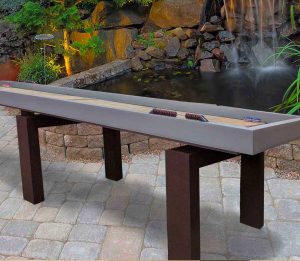 Custom outdoor Shuffleboard game table from R&R Outdoors All Weather Billiards