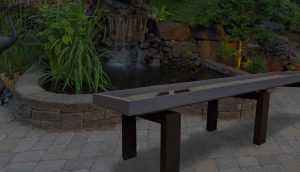 R&R Outdoors Rock Solid Outdoor Shuffleboard table in client's backyard